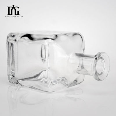 Materiale del collare di vetro 350 ml Decal vuoto Logo bottiglia quadrata per liquori e alcolici