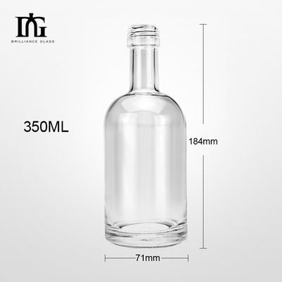 Bottiglie di alcool di vetro Spirit Vodka Liquor Bottle 350ml 700ml 750ml Nordic Transparent
