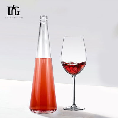 Bottina di vetro in forma di vaso di lusso 700ml 750ml con tappo a vite di sughero