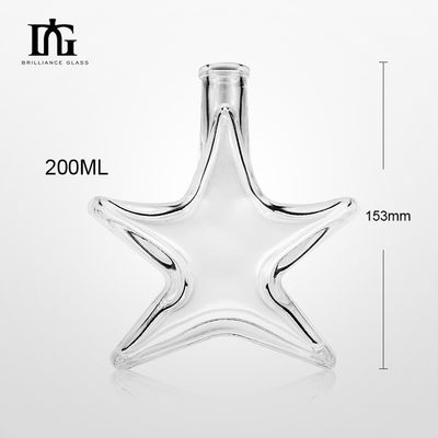 Buona bottiglia di vetro da 200 ml per Gin Rum Brandy Vodka Accettabile OEM/ODM e superficie opaca