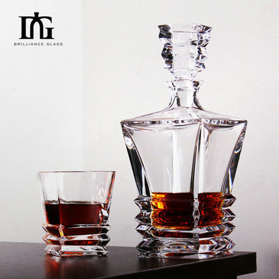 Decanter di whisky in cristallo unico con coperchio per 700 ml di vino alcolico al rum