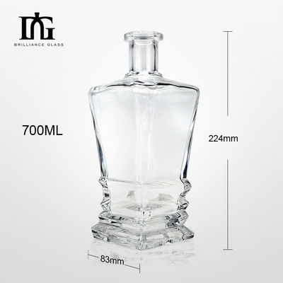 Decanter di whisky in cristallo unico con coperchio per 700 ml di vino alcolico al rum