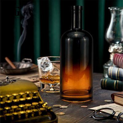 Materiale del colletto Vetro Super Flint cilindro Bottiglia di vetro di rum con tappo di sughero 700ml
