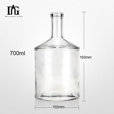 Bottiglia di vetro personalizzabile per liquori e bevande 700 ml Materiale trasparente