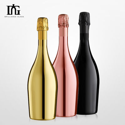750 ml di vino d'oro con elettroplata bottiglia di champagne per liquori bottiglie De Vidrio