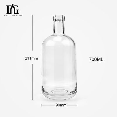 500 ml 750 ml Tequila bianca nera opaca Licore Bottiglia di vetro Vino Bevande Gin Vodka con sughero