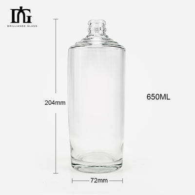 OEM/ODM Accettabile Nordic Luxury 500ml 700ml 750ml Flint Glass Flascia per Vodka Whiskey