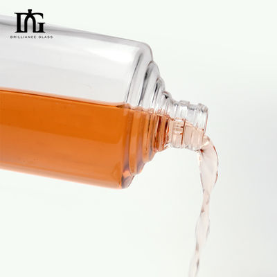 OEM/ODM Accettabile Nordic Luxury 500ml 700ml 750ml Flint Glass Flascia per Vodka Whiskey