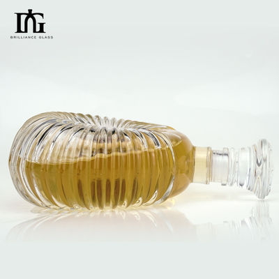 Collare di vetro 500 ml Brandy Wine Gin Rum Whiskey Alcohol Bottle con tappo a tappeto