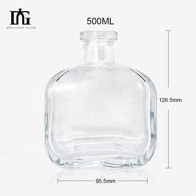 OEM/ODM Acceptabile 700ml 750ml Oval Liquor Glass Bottle per liquori e bevande
