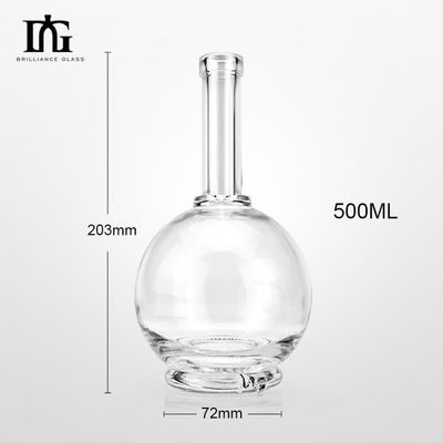 Bottiglie di vetro rotonde di 500 ml per bevande di tipo a vite di sughero