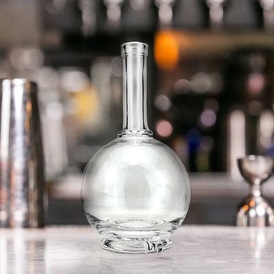 Bottiglie di vetro rotonde di 500 ml per bevande di tipo a vite di sughero