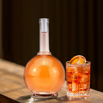 Materiale di vetro Custom Clear Luxury Liquor Box Bottiglia 750 ml 500 ml per vino spiritoso