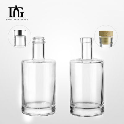 Alcolici e bevande 500 ml Bottiglia rotonda di whisky con scritte 700 ml Bottiglia di vetro
