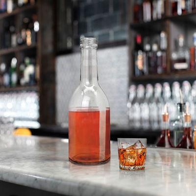 Bottiglia di vetro inciso 375 ml 500 ml 750 ml Flint vuoto per vino ghiacciato Vodka Tequila