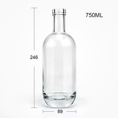 Bottiglia di liquore a colletto di vetro con 375 ml 500 ml 700 ml 750 ml Capacità e tappo corrispondente