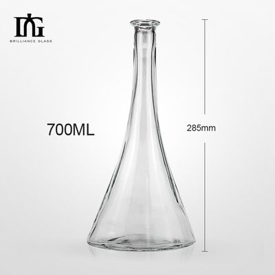 50cl OEM/ODM Super Flint Jersey Bottiglia di liquore in vetro trasparente con tappo a sughero e viti