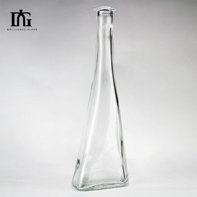 50cl OEM/ODM Super Flint Jersey Bottiglia di liquore in vetro trasparente con tappo a sughero e viti