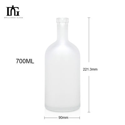 Collare di vetro Classic Liquore ghiacciato vuoto Vodka Bottiglia di whisky 500ml 700ml 1000ml