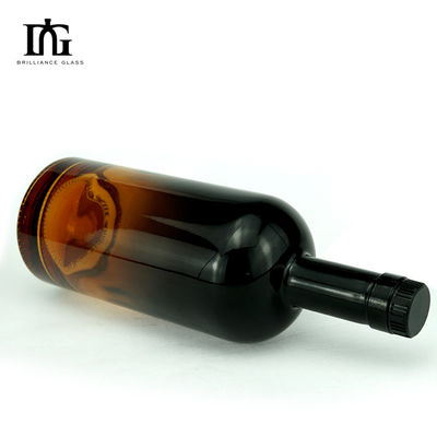 Bottiglie di vetro trasparenti da vino nero ambra 375 ml 500 ml 750 ml 700 ml Tipo di tenuta CORK