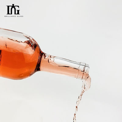 200 ml 375 ml 500 ml 750 ml 1000 ml di vetro rotondo vuoto di selce liquore gin di vino whisky vodka tequila bottiglia di vetro con tappo di sughero