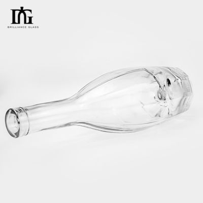 OEM/ODM Accettabile 700ml Vaso Collo Lungo Ghiaccio Chiara Bottiglia Di Vetro Vino Bottiglia Di Champagne