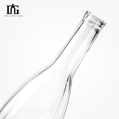 OEM/ODM Accettabile 700ml Vaso Collo Lungo Ghiaccio Chiara Bottiglia Di Vetro Vino Bottiglia Di Champagne