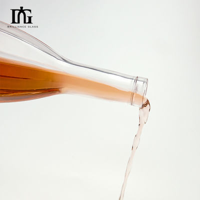 OEM/ODM Accettabile 700ml Vaso Collo Lungo Ghiaccio Chiara Bottiglia Di Vetro Vino Bottiglia Di Champagne