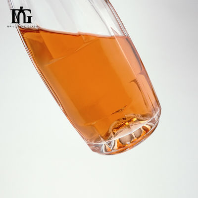 OEM/ODM Accettabile 700ml Vaso Collo Lungo Ghiaccio Chiara Bottiglia Di Vetro Vino Bottiglia Di Champagne