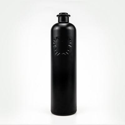 750 ml Bottiglia di vetro chiara rotonda con tappo di sughero per cognac Gin Rum Vodka Tequila Liquore
