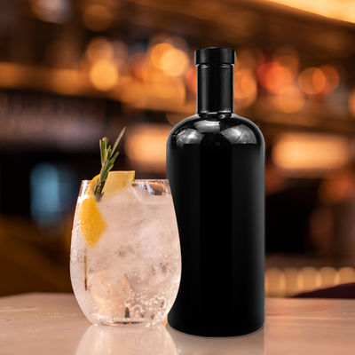 Tequila Design Unico 700ml 1000ml Bottiglie di Olio d'oliva nero opaco di vetro con tappo