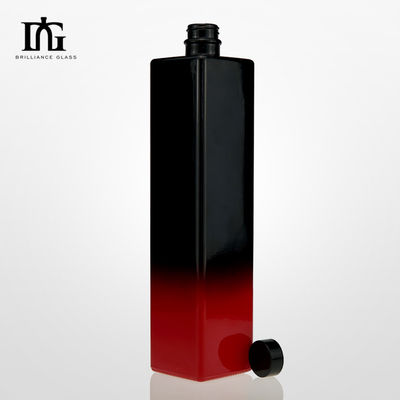 Acceptabile Logo del Cliente 750ml bottiglia di vino in vetro quadrato per bere liquori di brandy