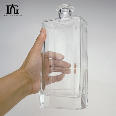 Stampa a schermo e timbrazione a caldo Bottiglia di vetro per vodka di rum di brandy 500ml/700ml/750ml