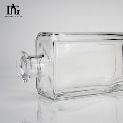 Stampa a schermo e timbrazione a caldo Bottiglia di vetro per vodka di rum di brandy 500ml/700ml/750ml
