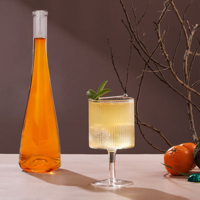 Bottiglie regalo di liquori in vetro trasparente e vuoto da 500 ml con tappo a chiusura e tappo a vite