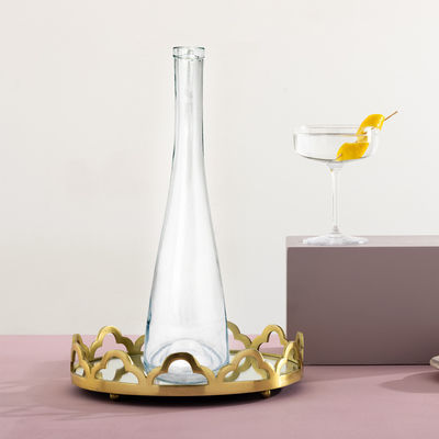 Bottiglie regalo di liquori in vetro trasparente e vuoto da 500 ml con tappo a chiusura e tappo a vite