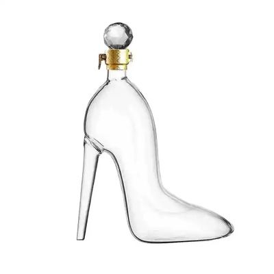 Forma di scarpa a tacco alto Unico 500ml 750ml Capacità Whiskey Vino rosso Vodka Bottiglia di vetro