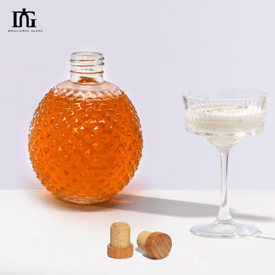 Bottiglia di vetro con tappo di legno per Gin Tequila Whisky Vodka Rum 300ml 200ml 100ml