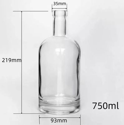 Collare di vetro 500ml 700ml 750ml bottiglia di liquore Nordic vuoto trasparente per la vodka Oslo