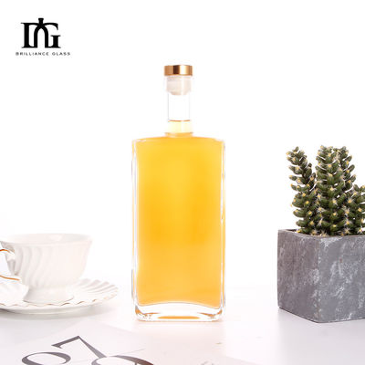 750 ml bottiglia di rum chiaro gin di vetro per vodka