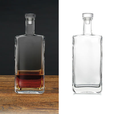 750 ml bottiglia di rum chiaro gin di vetro per vodka