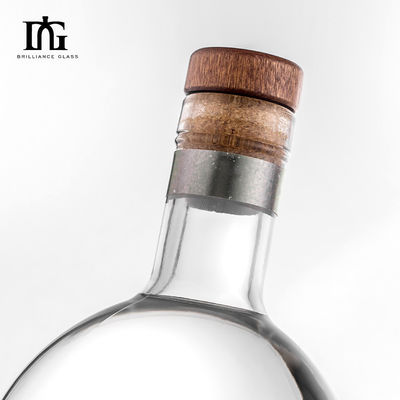 Materiale del colletto di vetro 700 ml Bottiglia di vetro verde scuro vuota con sigillo a corteccia