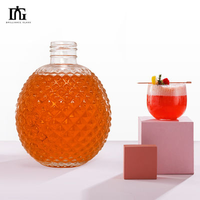 Materiale del colletto di vetro Bottiglia di whisky a cristallo personalizzata per liquori e bevande
