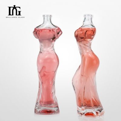 Bottiglia di vodka in vetro stampata a schermo da 160 ml con corpo a forma unica e disegno dipinto