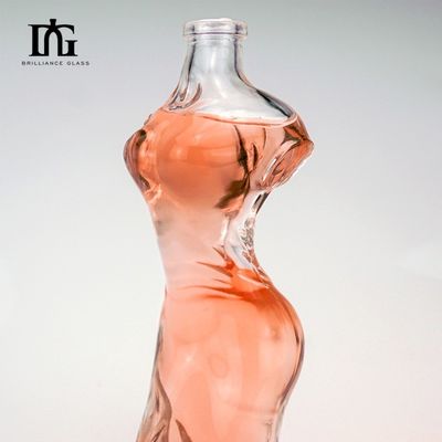 Bottiglia di vodka in vetro stampata a schermo da 160 ml con corpo a forma unica e disegno dipinto