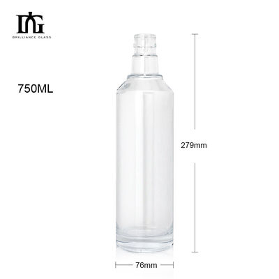 Trasparente Rotondo Vuoto Vetro Di Frittana Vino Liquore Whisky Vodka Tequila Bottiglia Capacità 500ml
