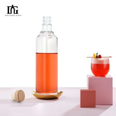 Trasparente Rotondo Vuoto Vetro Di Frittana Vino Liquore Whisky Vodka Tequila Bottiglia Capacità 500ml
