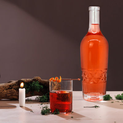 Bottiglia di vetro su misura da 700 ml a 500 ml per brandy gin rum whisky vodka tequila liquori
