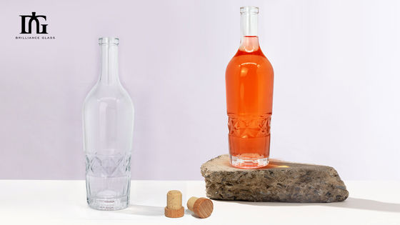Bottiglia di vetro su misura da 700 ml a 500 ml per brandy gin rum whisky vodka tequila liquori