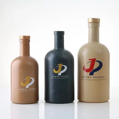 Bevande industriali 500 ml 750 ml 1000 ml Frost Whiskey Liquor Bottle con sughero